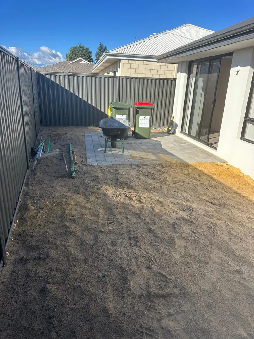 Front yard before garden makeover in Perth